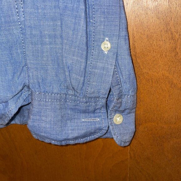 L.O.G.G. Label Of Graded Goods Blue Long Sleeve Button-Up Shirt Boy's Size L - Picture 6 of 7